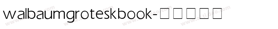 walbaumgrotesk book字体转换